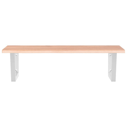 vidaXL Basin Shelf Wall Mounted Steel and Solid Wood Oak