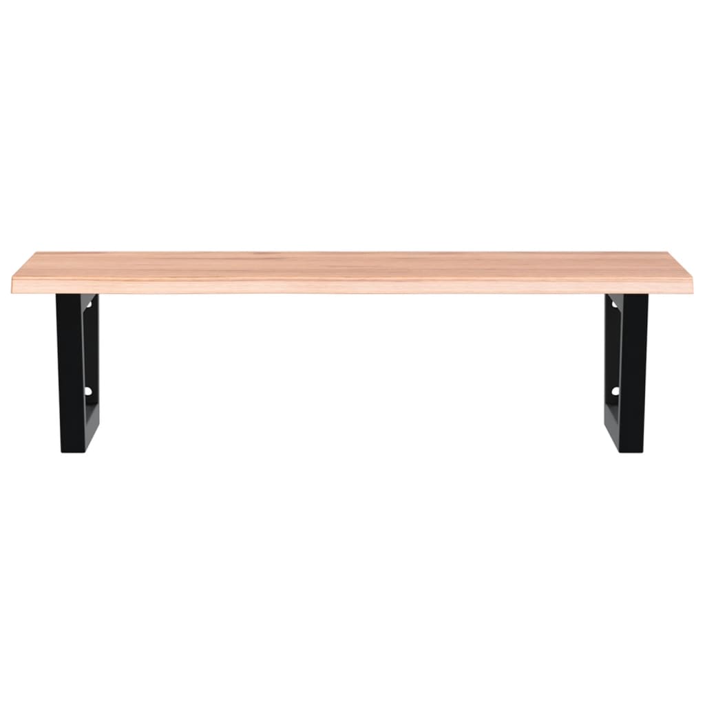 vidaXL Basin Shelf Wall Mounted Steel and Solid Wood Oak