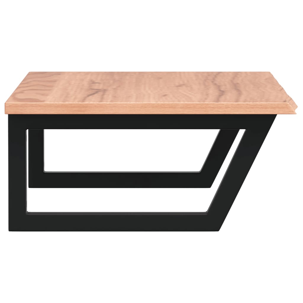 vidaXL Basin Shelf Wall Mounted Steel and Solid Wood Oak