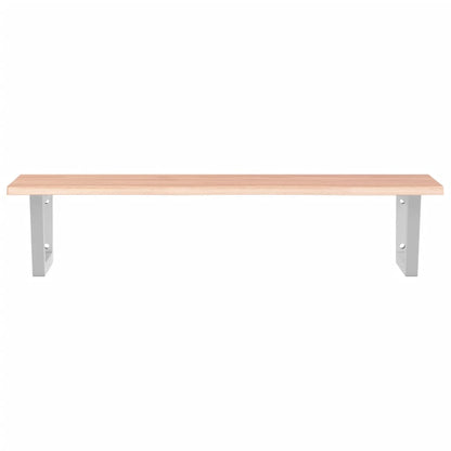 vidaXL Basin Shelf Wall Mounted Steel and Solid Wood Oak