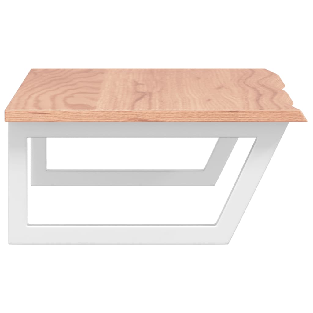 vidaXL Basin Shelf Wall Mounted Steel and Solid Wood Oak