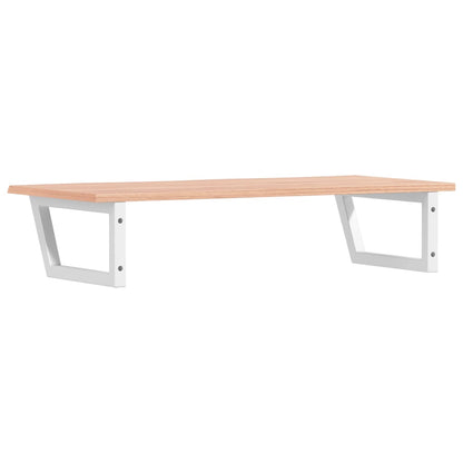 vidaXL Basin Shelf Wall Mounted Steel and Solid Wood Oak