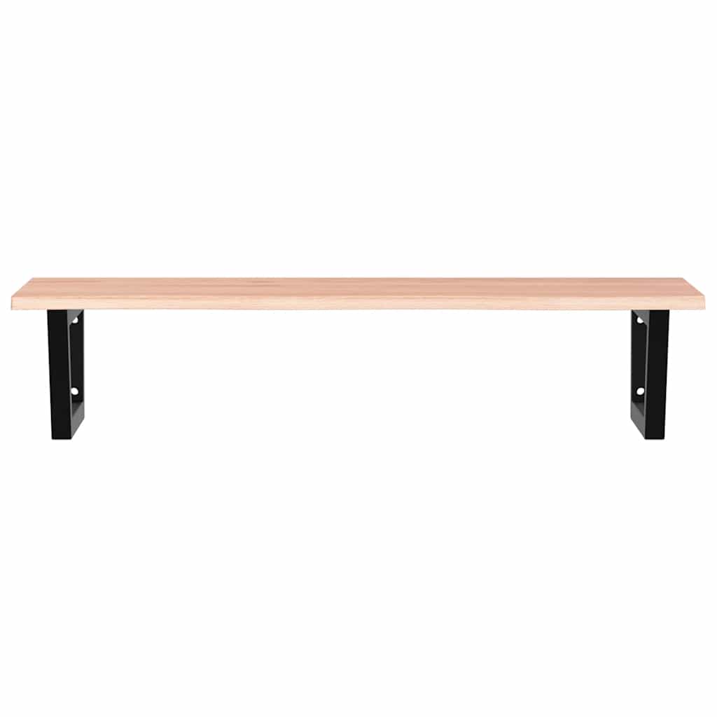 vidaXL Basin Shelf Wall Mounted Steel and Solid Wood Oak