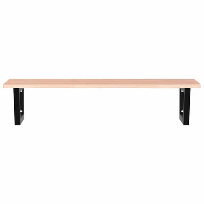 vidaXL Basin Shelf Wall Mounted Steel and Solid Wood Oak