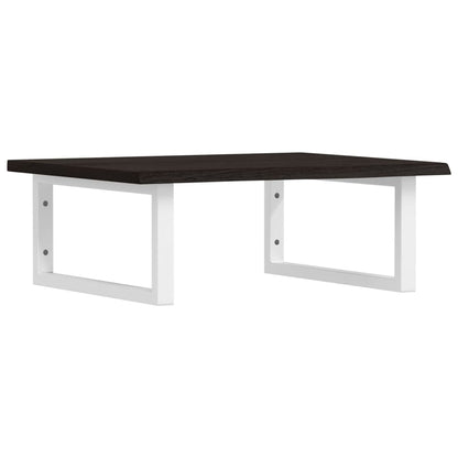 vidaXL Basin Shelf Wall Mounted Steel and Solid Wood Oak