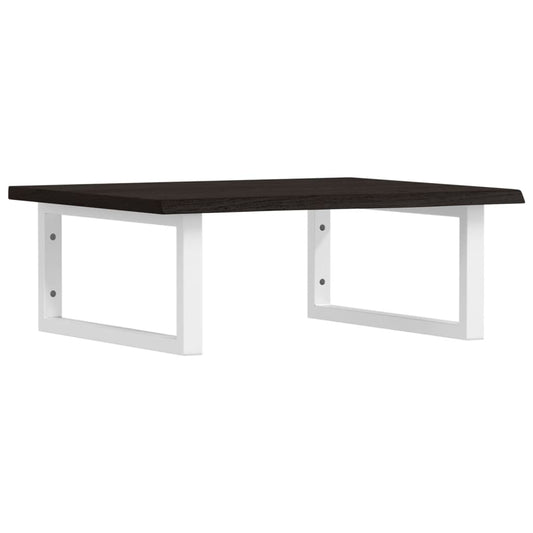 vidaXL Basin Shelf Wall Mounted Steel and Solid Wood Oak