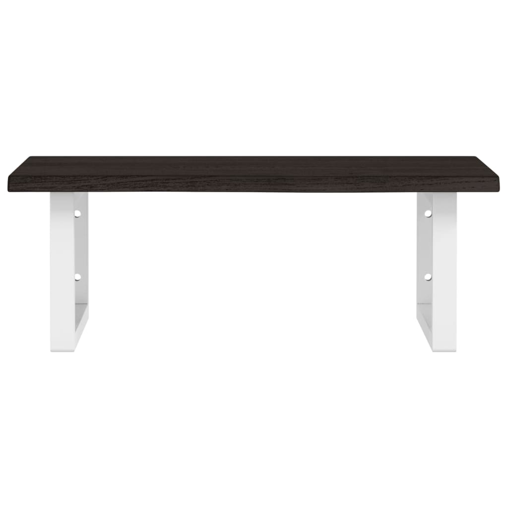 vidaXL Basin Shelf Wall Mounted Steel and Solid Wood Oak
