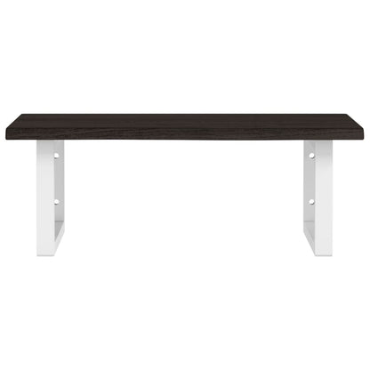 vidaXL Basin Shelf Wall Mounted Steel and Solid Wood Oak