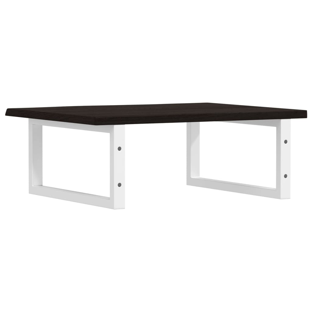 vidaXL Basin Shelf Wall Mounted Steel and Solid Wood Oak