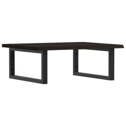 vidaXL Basin Shelf Wall Mounted Steel and Solid Wood Oak