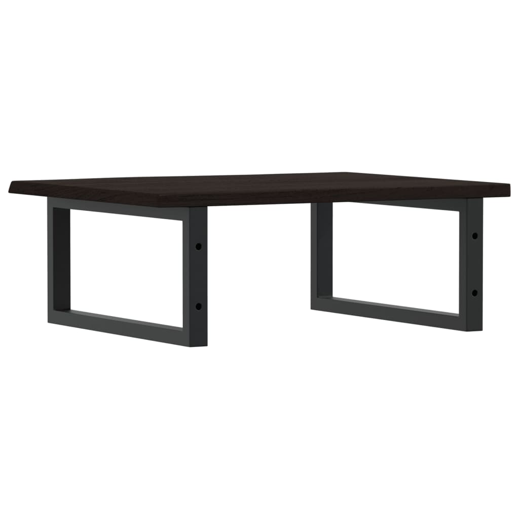 vidaXL Basin Shelf Wall Mounted Steel and Solid Wood Oak