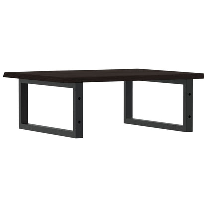 vidaXL Basin Shelf Wall Mounted Steel and Solid Wood Oak