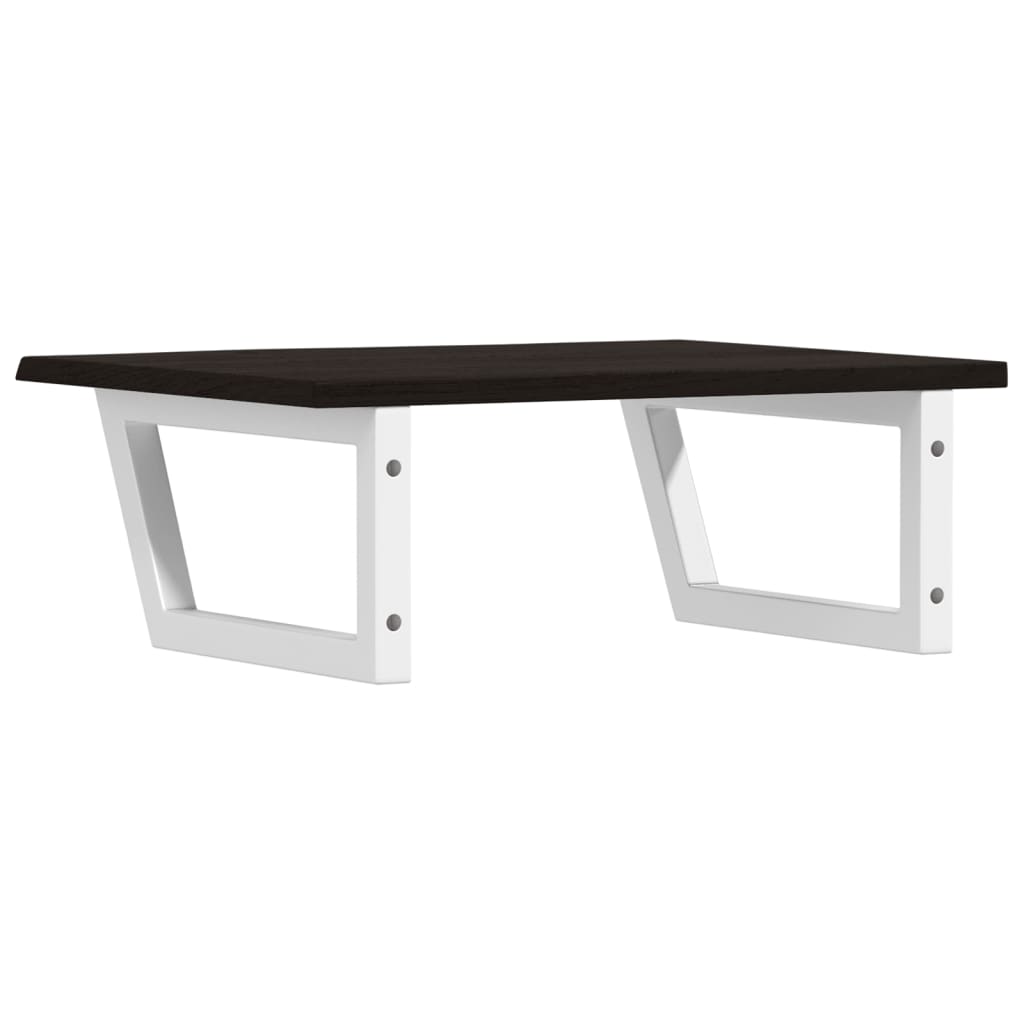 vidaXL Basin Shelf Wall Mounted Steel and Solid Wood Oak