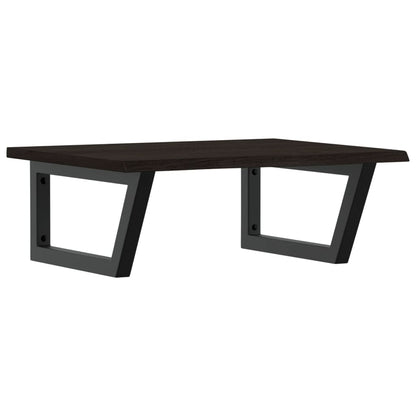 vidaXL Basin Shelf Wall Mounted Steel and Solid Wood Oak