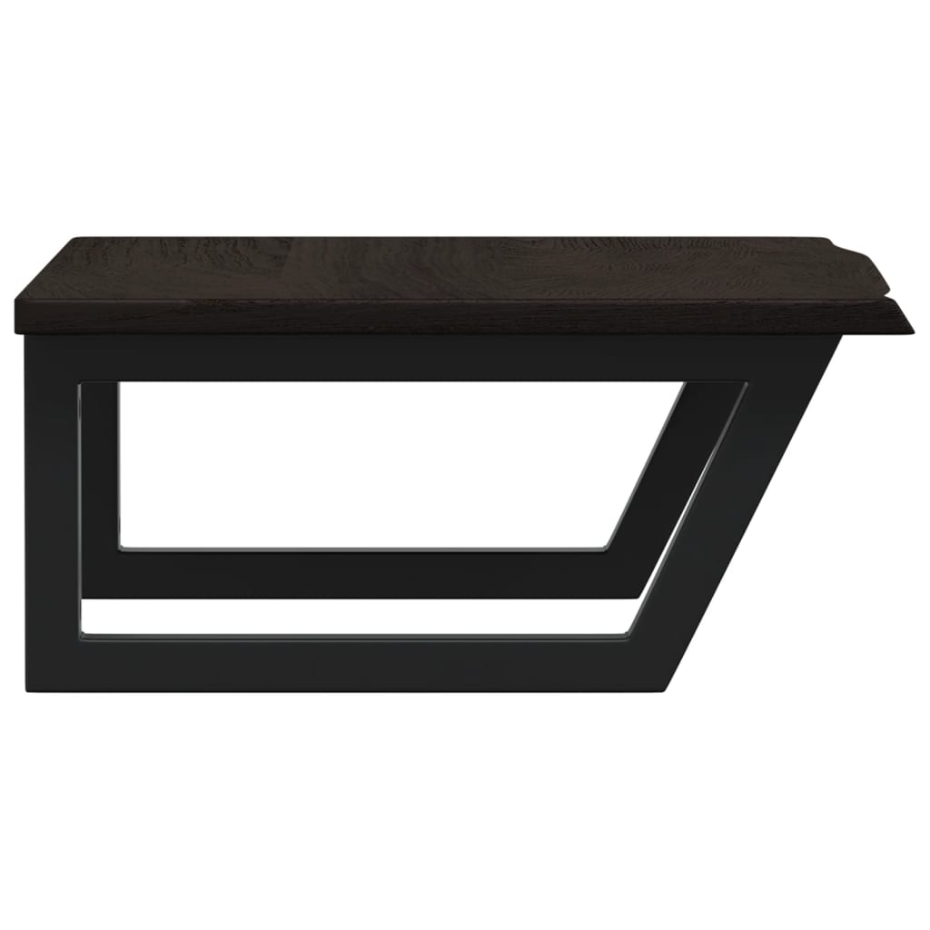 vidaXL Basin Shelf Wall Mounted Steel and Solid Wood Oak