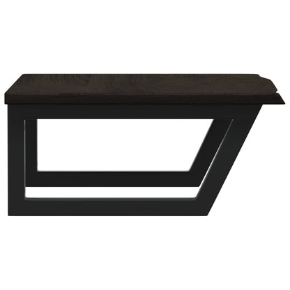 vidaXL Basin Shelf Wall Mounted Steel and Solid Wood Oak