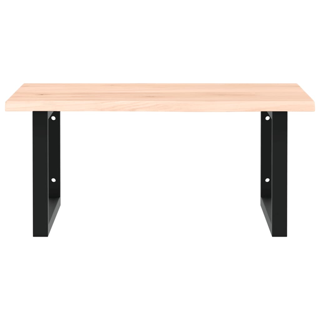 vidaXL Basin Shelf Wall Mounted Steel and Solid Wood Oak