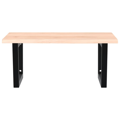 vidaXL Basin Shelf Wall Mounted Steel and Solid Wood Oak