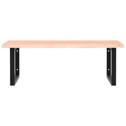 vidaXL Basin Shelf Wall Mounted Steel and Solid Wood Oak
