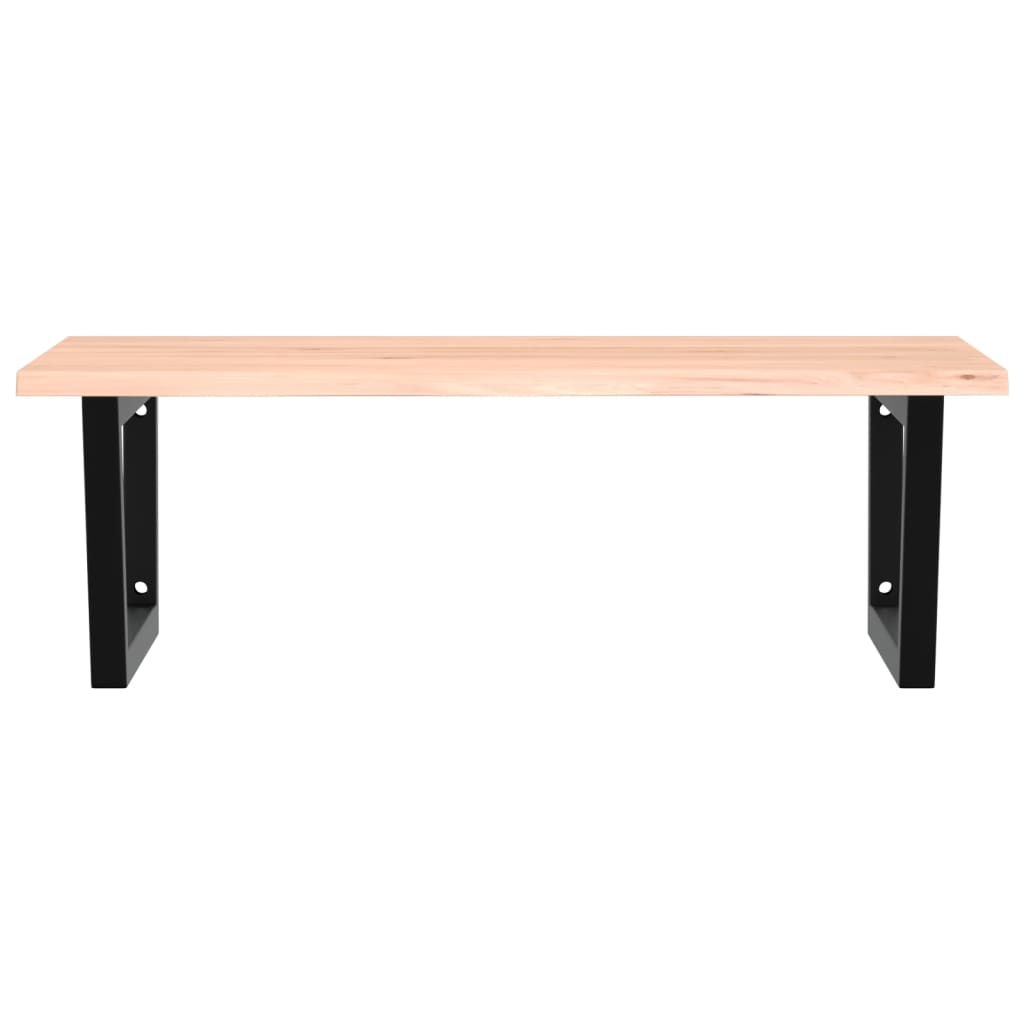 vidaXL Basin Shelf Wall Mounted Steel and Solid Wood Oak