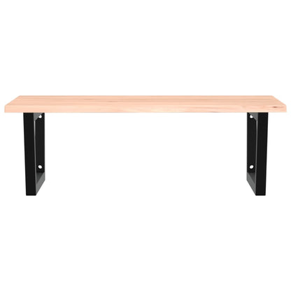 vidaXL Basin Shelf Wall Mounted Steel and Solid Wood Oak
