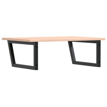 vidaXL Basin Shelf Wall Mounted Steel and Solid Wood Oak