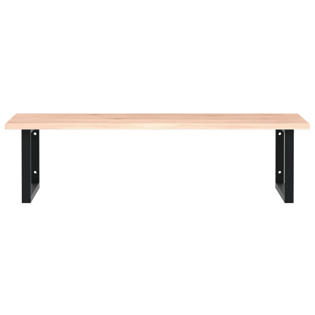 vidaXL Basin Shelf Wall Mounted Steel and Solid Wood Oak