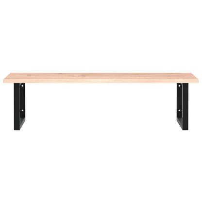 vidaXL Basin Shelf Wall Mounted Steel and Solid Wood Oak