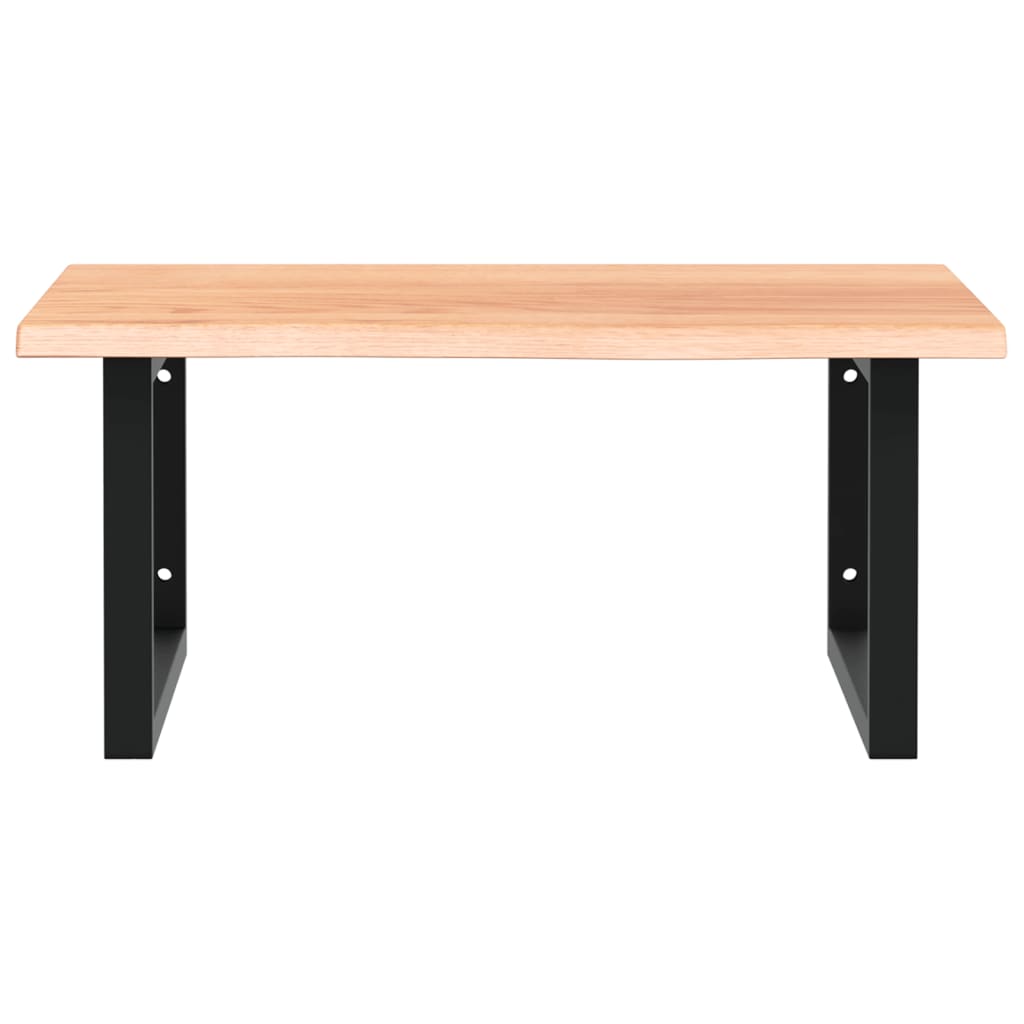 vidaXL Basin Shelf Wall Mounted Steel and Solid Wood Oak
