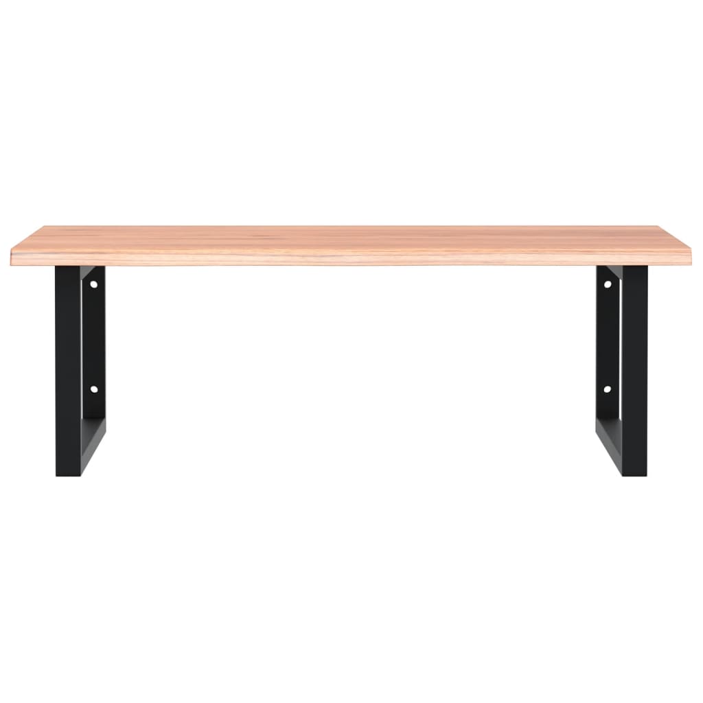 vidaXL Basin Shelf Wall Mounted Steel and Solid Wood Oak