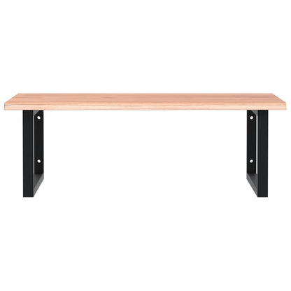 vidaXL Basin Shelf Wall Mounted Steel and Solid Wood Oak