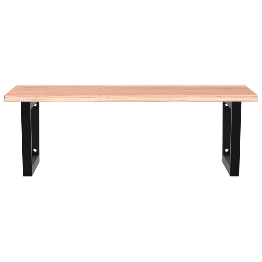 vidaXL Basin Shelf Wall Mounted Steel and Solid Wood Oak