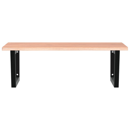 vidaXL Basin Shelf Wall Mounted Steel and Solid Wood Oak