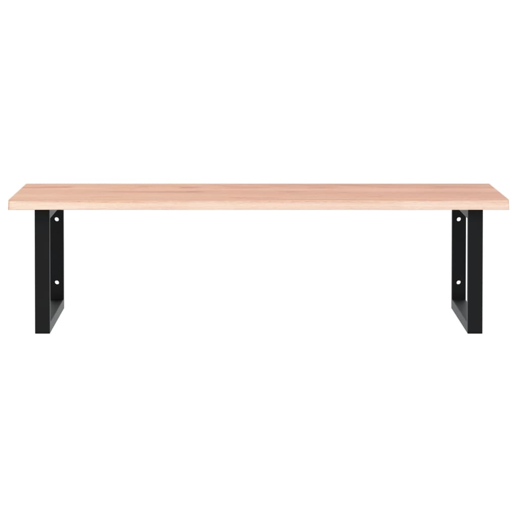 vidaXL Basin Shelf Wall Mounted Steel and Solid Wood Oak