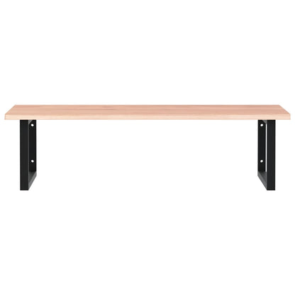 vidaXL Basin Shelf Wall Mounted Steel and Solid Wood Oak