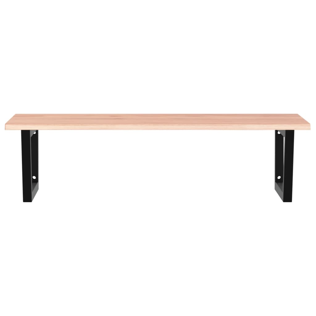 vidaXL Basin Shelf Wall Mounted Steel and Solid Wood Oak