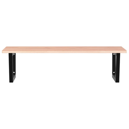 vidaXL Basin Shelf Wall Mounted Steel and Solid Wood Oak