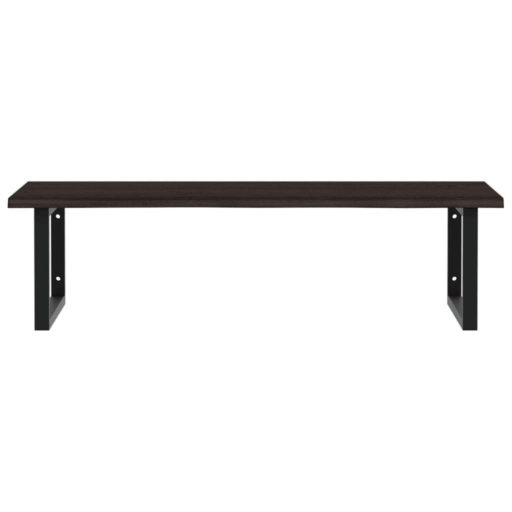 vidaXL Basin Shelf Wall Mounted Steel and Solid Wood Oak