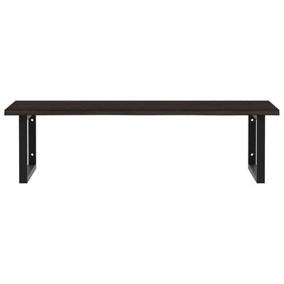 vidaXL Basin Shelf Wall Mounted Steel and Solid Wood Oak