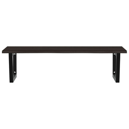 vidaXL Basin Shelf Wall Mounted Steel and Solid Wood Oak
