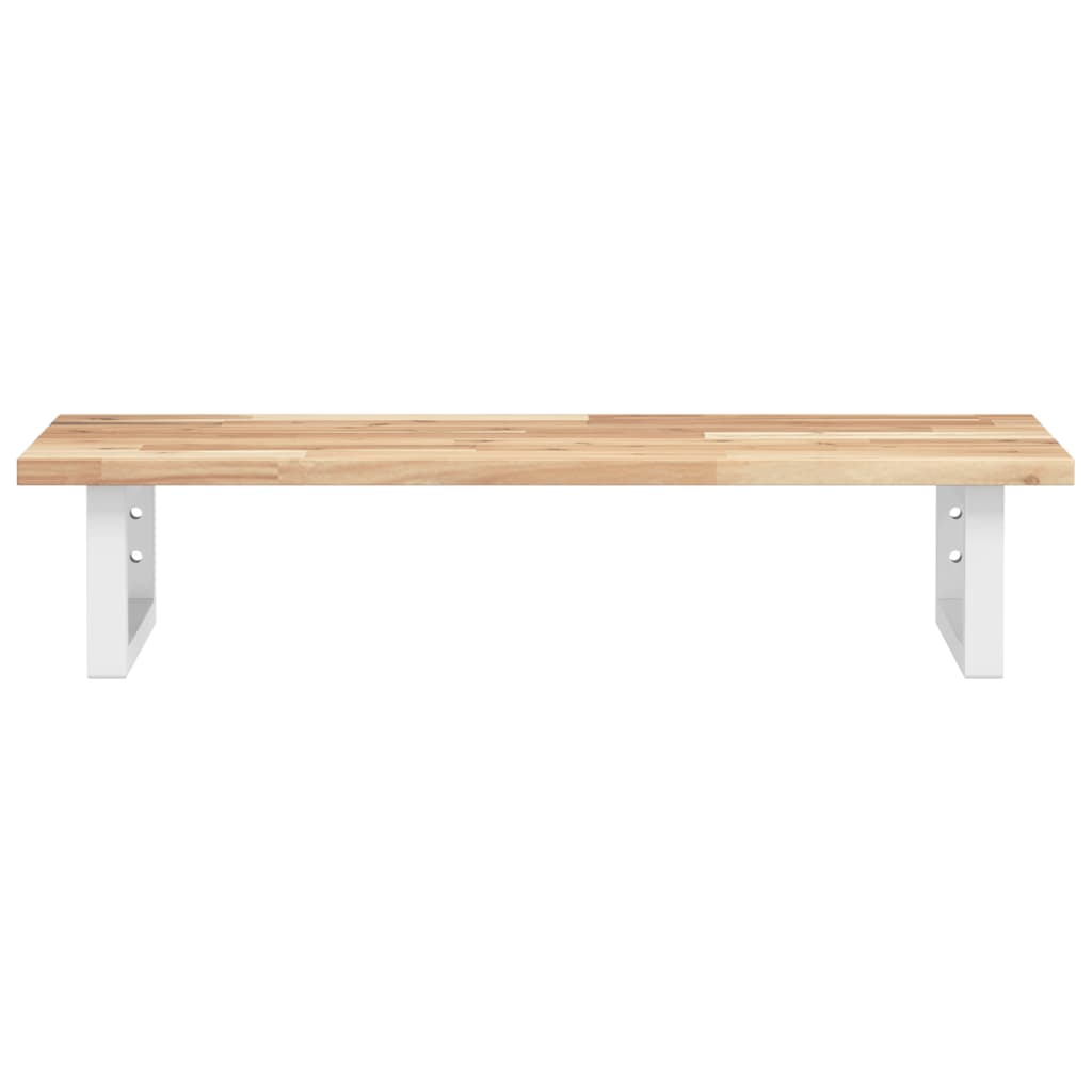 vidaXL Basin Shelf Wall Mounted Steel and Solid Wood Acacia