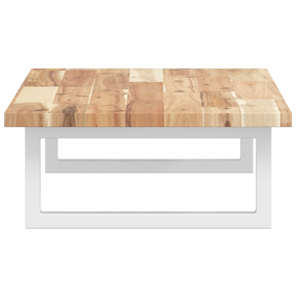 vidaXL Basin Shelf Wall Mounted Steel and Solid Wood Acacia
