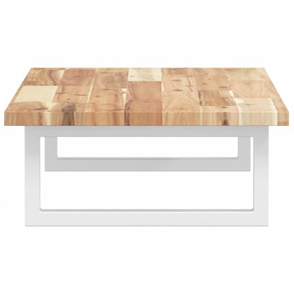 vidaXL Basin Shelf Wall Mounted Steel and Solid Wood Acacia