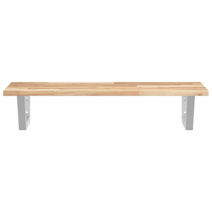 vidaXL Basin Shelf Wall Mounted Steel and Solid Wood Acacia