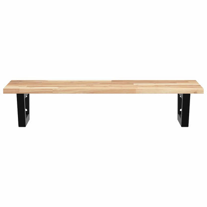 vidaXL Basin Shelf Wall Mounted Steel and Solid Wood Acacia