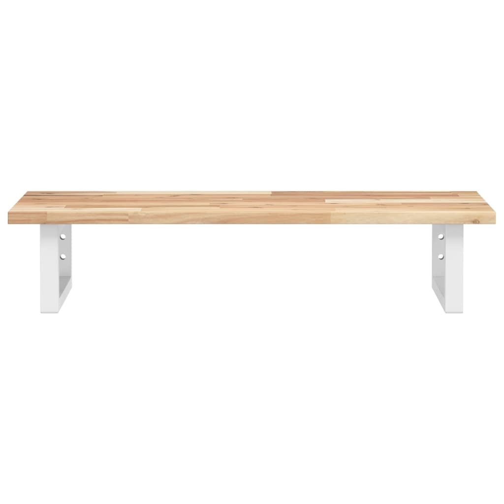 vidaXL Basin Shelf Wall Mounted Steel and Solid Wood Acacia