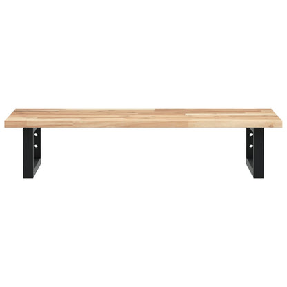 vidaXL Basin Shelf Wall Mounted Steel and Solid Wood Acacia