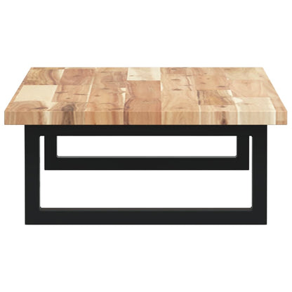 vidaXL Basin Shelf Wall Mounted Steel and Solid Wood Acacia