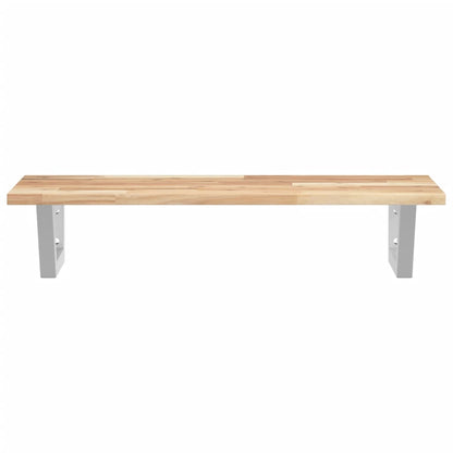 vidaXL Basin Shelf Wall Mounted Steel and Solid Wood Acacia
