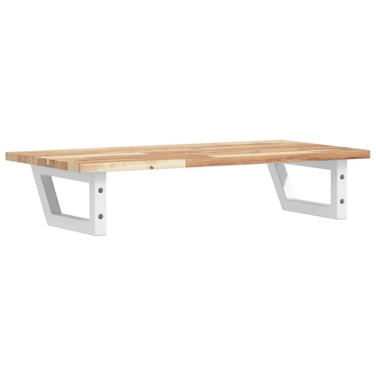 vidaXL Basin Shelf Wall Mounted Steel and Solid Wood Acacia